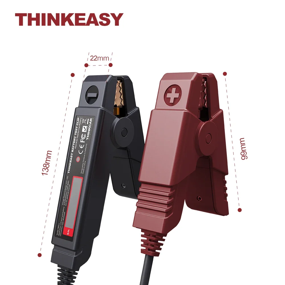 THINKCAR ThinkEasy V2 Wireless Bluetooth 12V Battery Tester 2000CCA Charging Test Tool for Vehicle Motorbike Marine