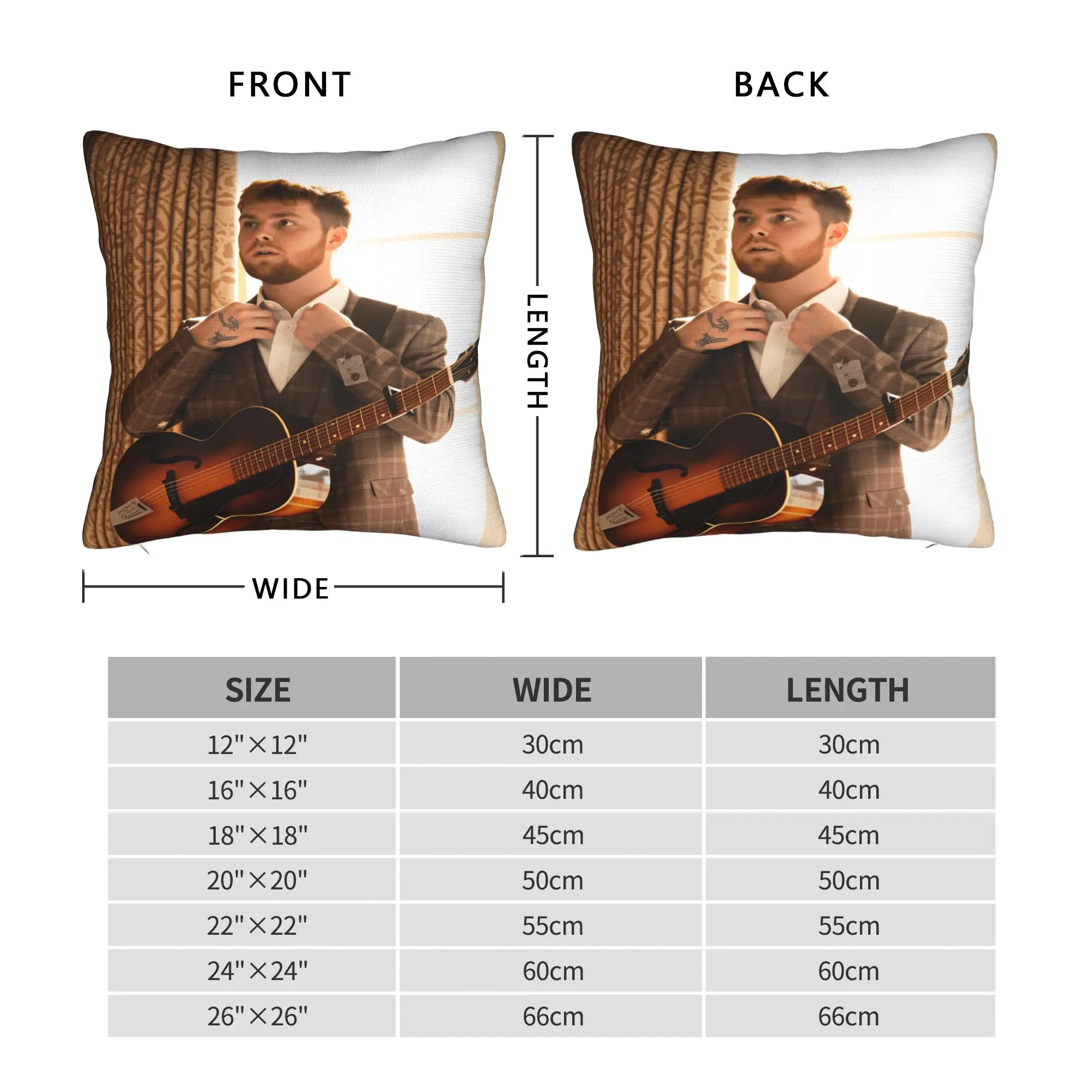 Singer A-Alex W-Warren Pillow Cover  Cute Funny Pillow Case For Chair Sofa Home Decor Soft Pillowcases Birthday Present