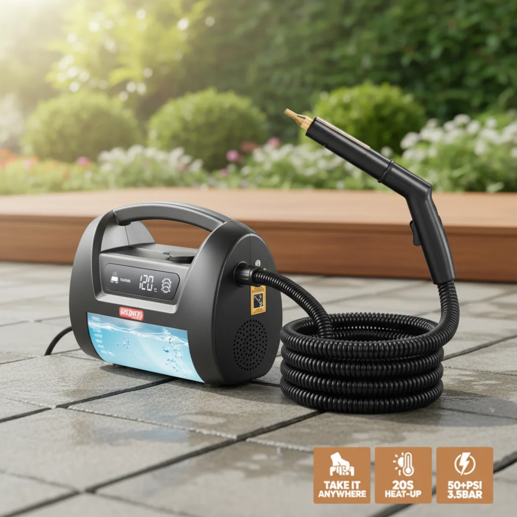 Heavy Duty 2500W 3.5Bar Steam Cleaner High Pressure Commercial Steam Washing Machine For Auto Sofa Upholstery Deep Washing