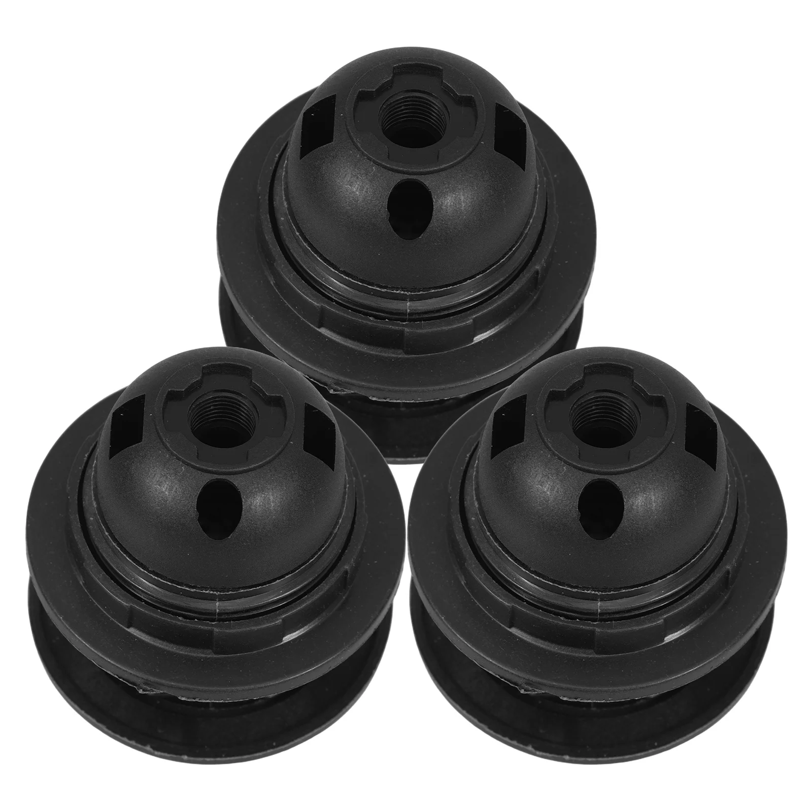 

3pcs E27 Double Ring Lamp Holder Black Socket Base Easy Install Rustproof For Home Farmhouse Lighting Decor Lampshade Bracket