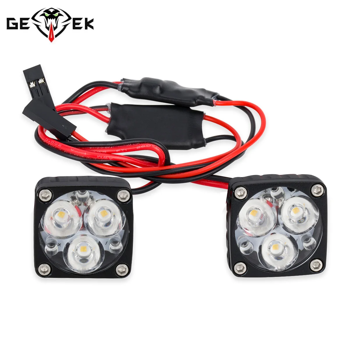 Super Bright Square LED Lights Headlight Spotlight for 1/10 1/8 RC Crawler Car Axial SCX10 Traxxas TRX4 TRX6 90046 Redcat Gen8