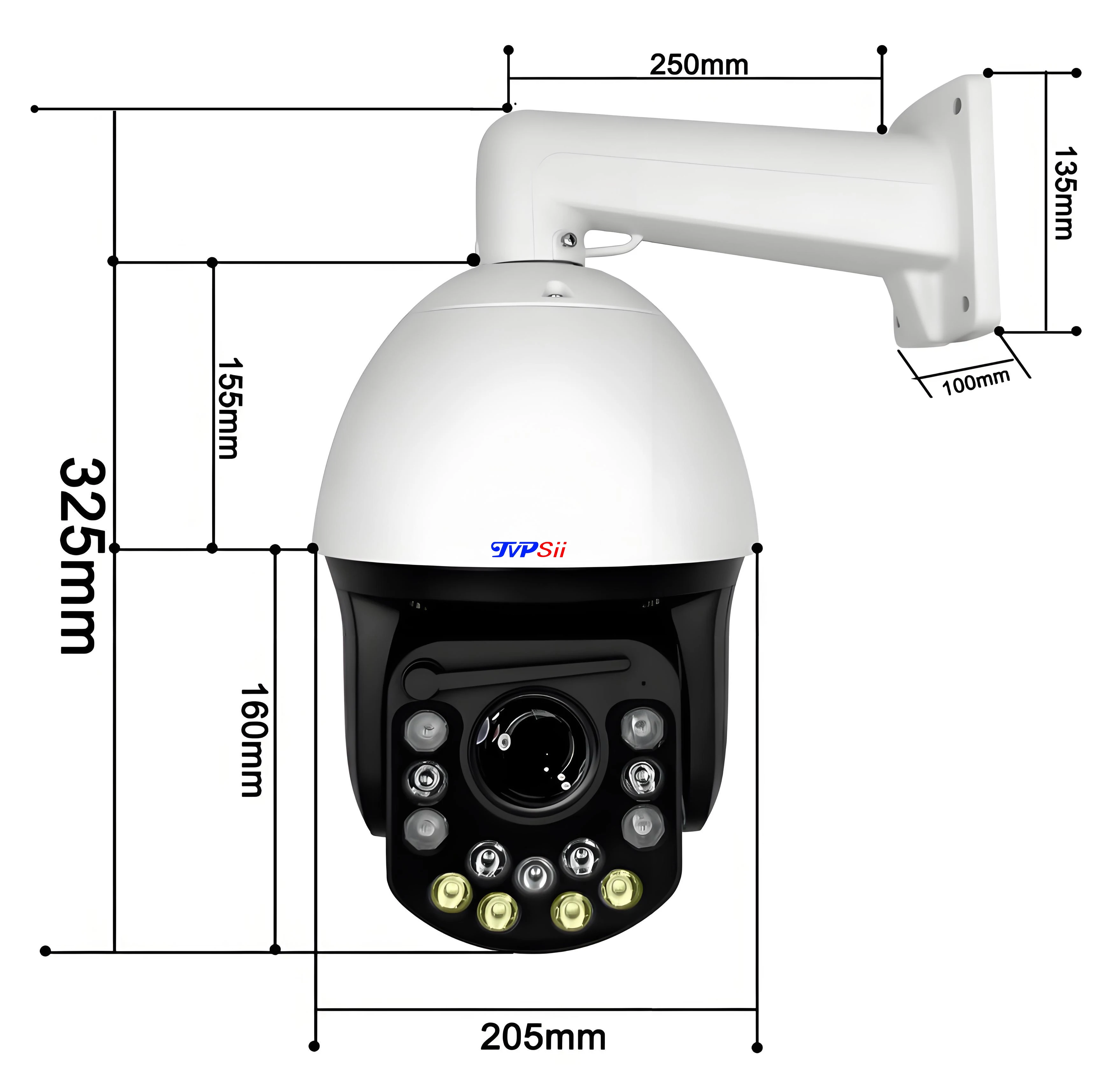 Onvif Metal Wiper Infrared Full Color Auto Tracking 25fps 8MP 4K 90X Optical Zoom 360° POE PTZ IP Surveillance Speed Dome Camera