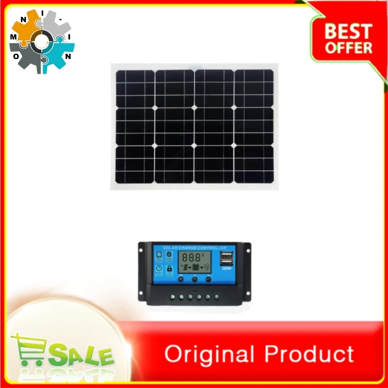 

omni-in 40W 18V monocrystalline solar panel and controller kit, solar power panel, solar photovoltaic panel