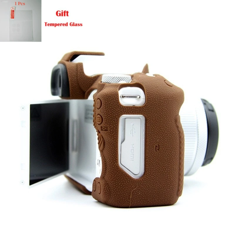 

Camera photography protective For Canon EOS R50 silicone case R50 micro-single camera bag soft case cover + free tempered film