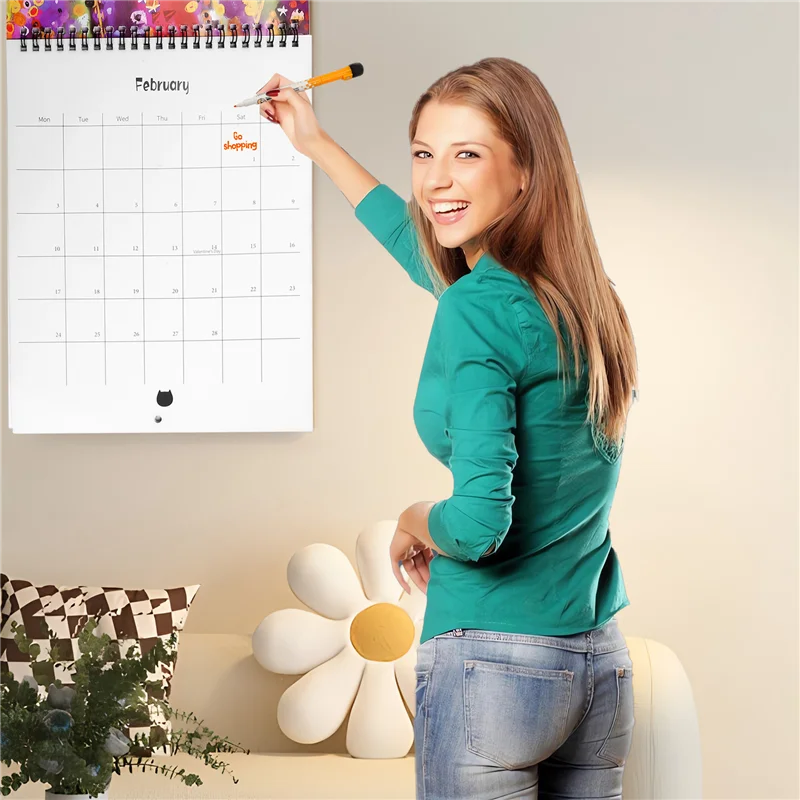 Practical-Cat Painting Wall Calendar Monthly Wall Calendar With Medieval Cat Pictures Wall Art Pet Calendars For Home College