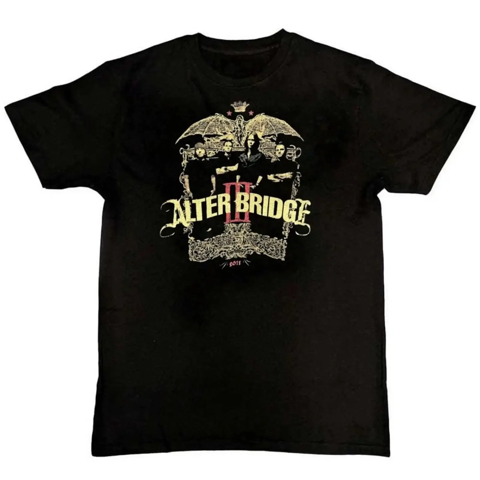 Tour Konzert Alter Bridge Band Grafikdruck T Shirt S M L XL 2 3 4 vintage Washed Top For Everyday Wear Versatile streetwear