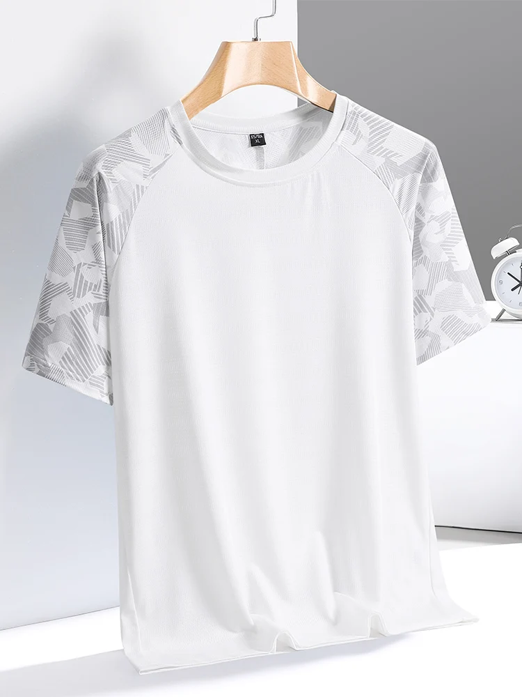 

Summer New Simple Camouflage Printed Pattern O-neck Men's T-shirt Daily Fitness Sport Tops Breathable And Comfortable Men Tees
