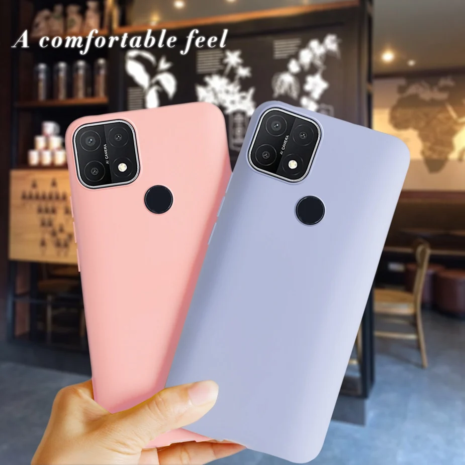 For Oppo A15 Case Oppo A15s Cute Candy Silicone Matte Back Cover For Oppo A15 CPH2185 Phone Cases OppoA15s A 15 s CPH2179 Bumper