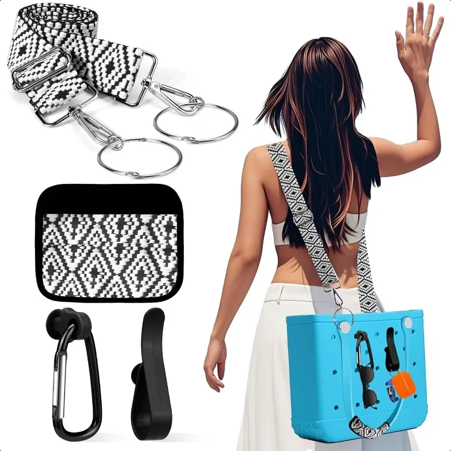 

Strap for Bogg Bag Accories Adjustable Shoulder Crossbody Straps with Handle Wrap Keychains Charms Compatible with Bogg Bag Ori