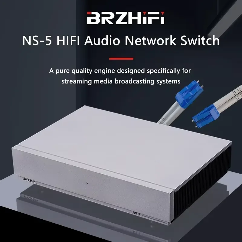 Gigabit Network Switch for HiFi Audio System Built-in Wired Connection NS-5 Home Theater Music Streaming Low Noise