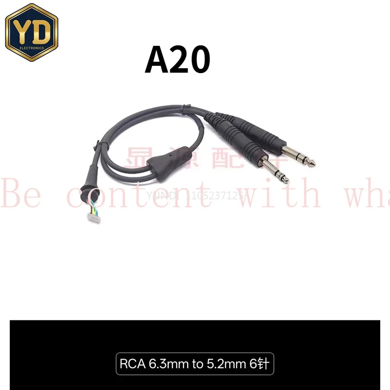 YD 1PCS For Bose A20 aviation noise-cancelling headphones, dual plug headphone cable  Bose A20