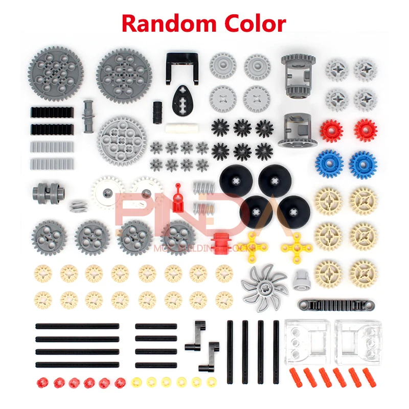 Technologie de Suspension blocs de construction perforés trou bras poutre broche engrenage de mélange ensemble pneumatique MOC briques à monter soi-même assemblage jouets pièces