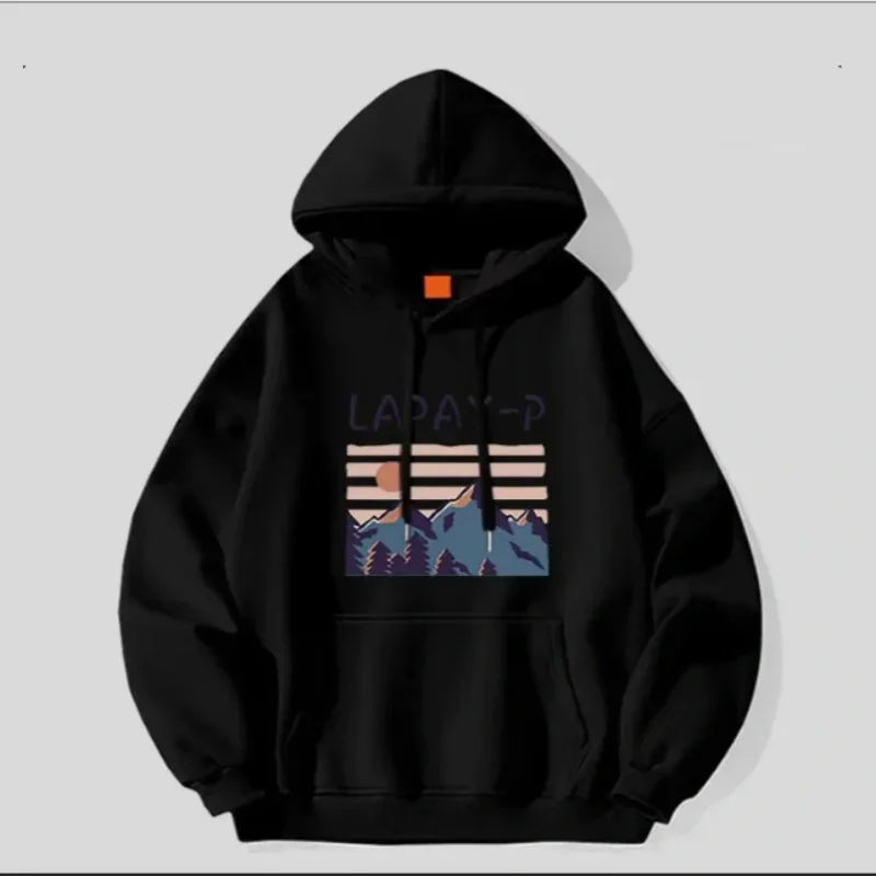 

Men's and women's fashion outdoor running fitness sweatshirt casual solid color printed autumn/winter hoodie jacket