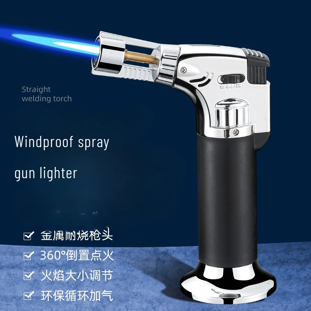 

Windproof Inflatable Igniter Welding Torch Moxibustion Cigar Long Handle High-temperature Durable Cigarette Accessories