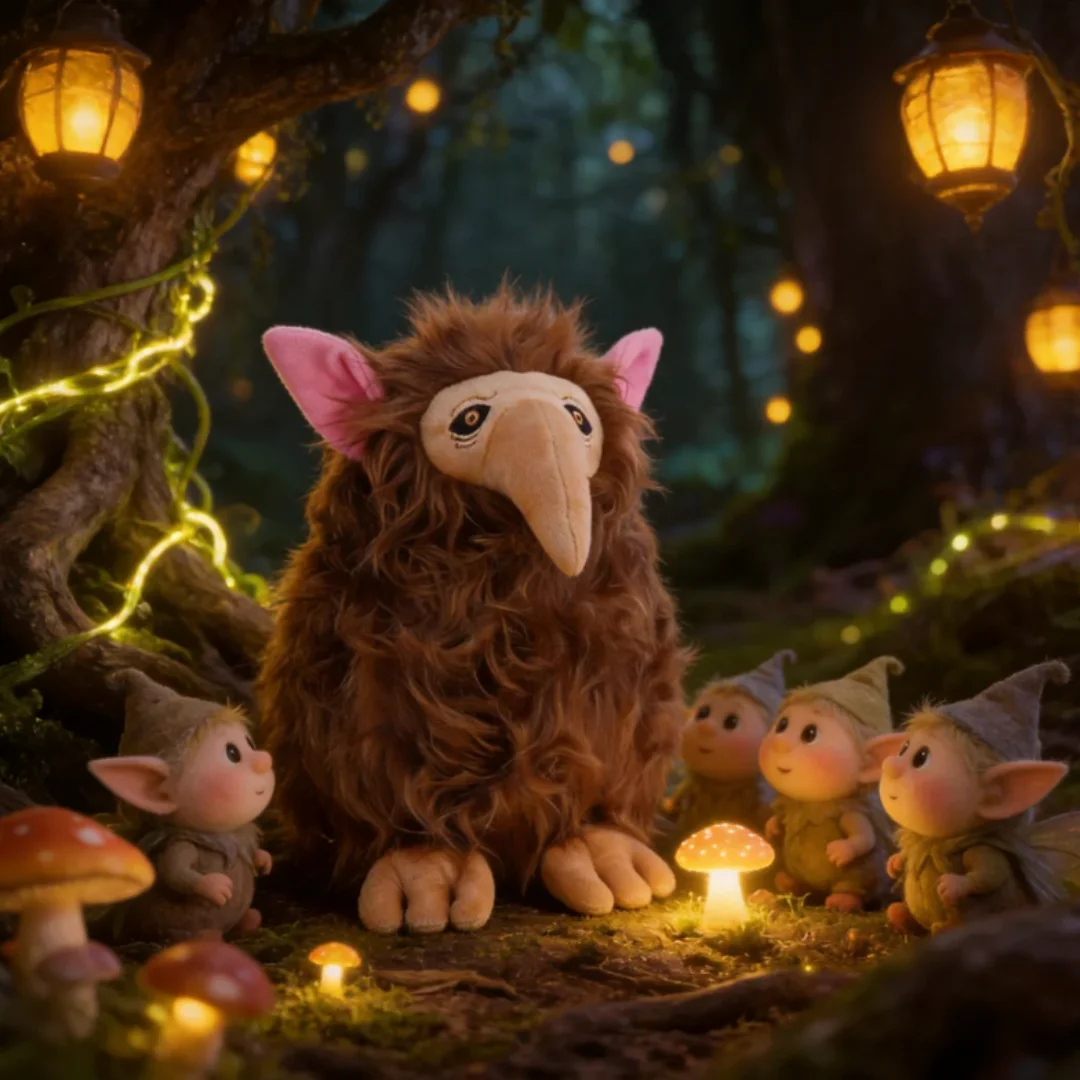 Cute Tom the Troll PluSidhe Plush Toy Fantasy Creature Plush Toy Goblin Forest Elf Soft Toy For Kids Birthday Christmas Gifts