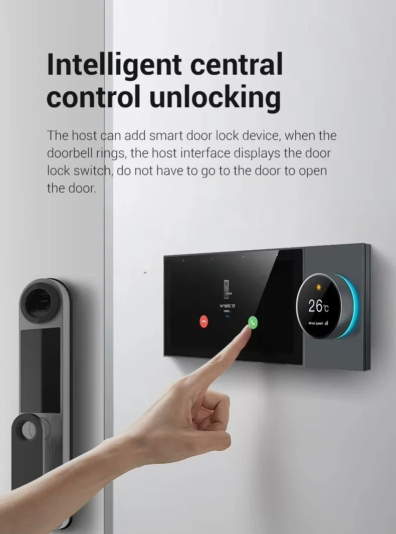 6 Inch Mini Control Panel With Knob Audio Light-dimmer Control Curtain Music Play For Smart Home Control