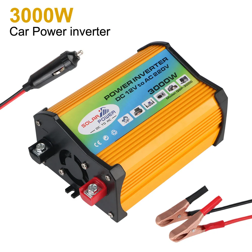 Vehicle-mounted Household Converter Car Invertor Universal 3000W Power inverter DC 12v To 220V