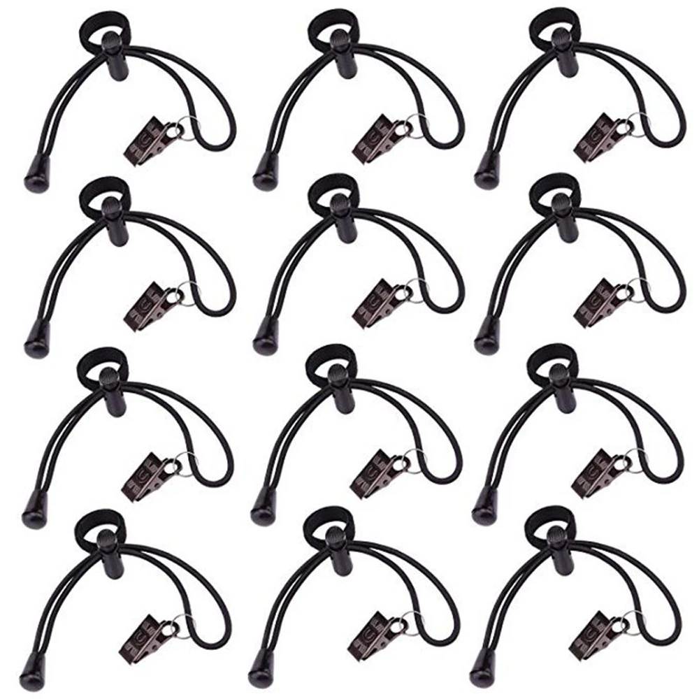 

Multifunctional 12 Pack for Studio Black for Photo Background Clamps Photography Muslin String Clips Backdrop Clips Holder