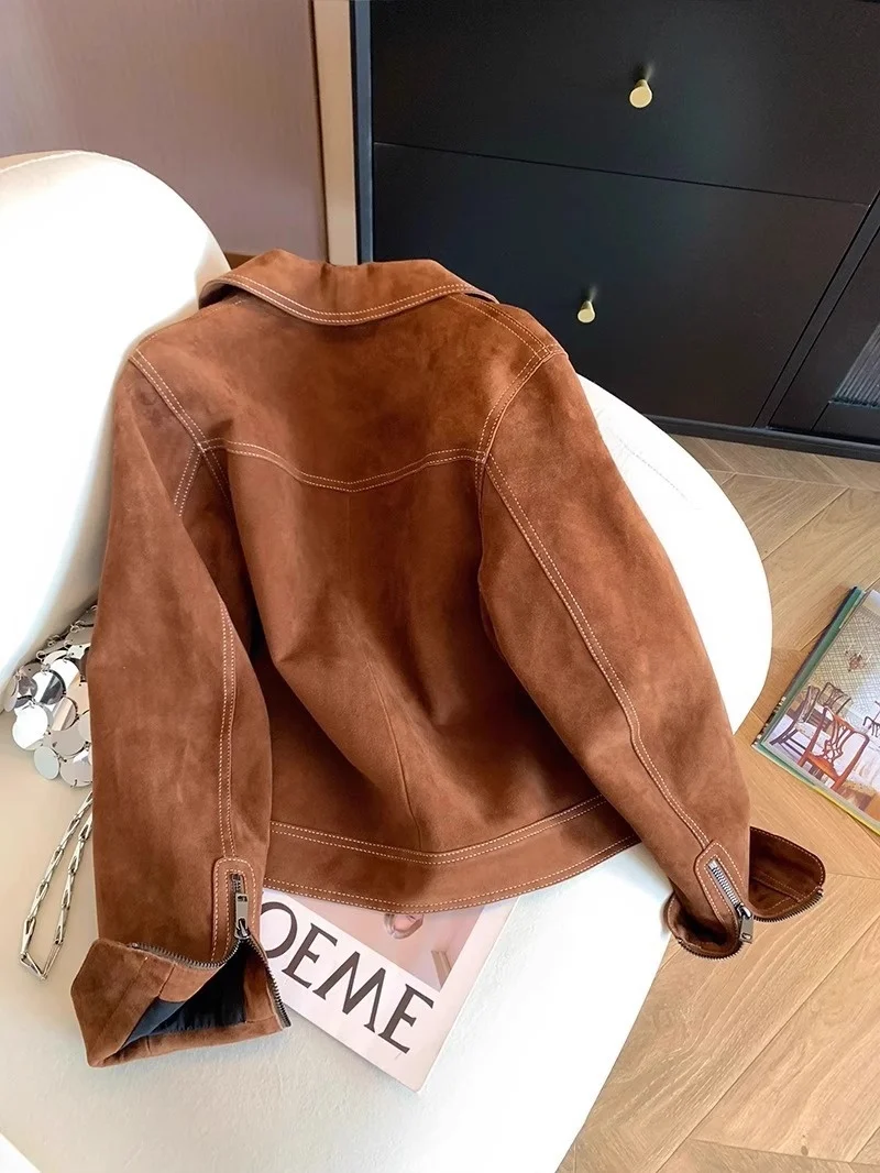 Faionable Cappotto in pelle scamosciata ort Jaet Uomo Donna Primavera Autunno Sli Versatile Top dimagrante Materiale Quali Casual Sle