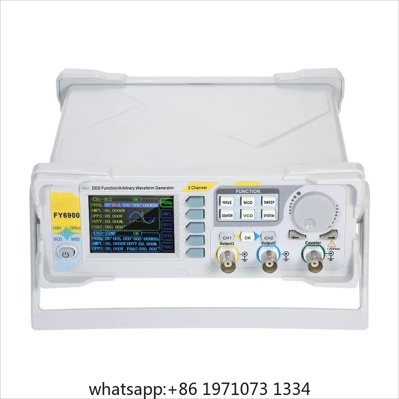 FY6900-20M Digital DDS Signal Generator Dual-channel Signal/Arbitrary Waveform Generator Pulse Signal Source Frequency Meter