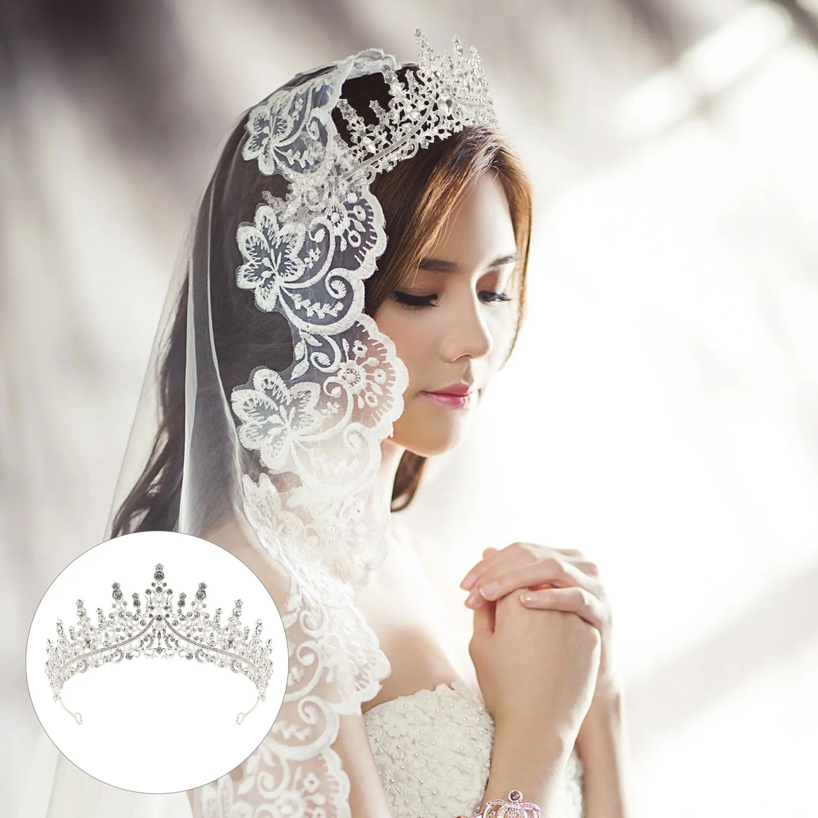 

Rhinestone Women's Party Headpieces Wedding Headband Headgear Bride