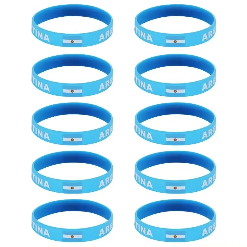 QX2E 10 unidades/lote de elegantes pulseras de competición de fútbol para aficionados y coleccionistas