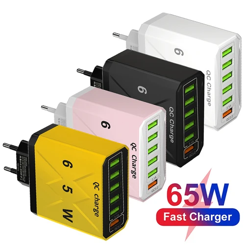 6 in 1 고속 충전 총 65W 벽 여행용 충전기 어댑터 iPhone 용 빠른 충전 3.0 Huawei Xiaomi 멀티 충전기 US EU KR 플러그 Best5 6 in 1 고속 충전 총 65W 벽 여행용 충전기 어댑터 iPhone 용 빠른 충전 3.0 Huawei Xiaomi 멀티 충전기 US EU KR 플러그 Best5