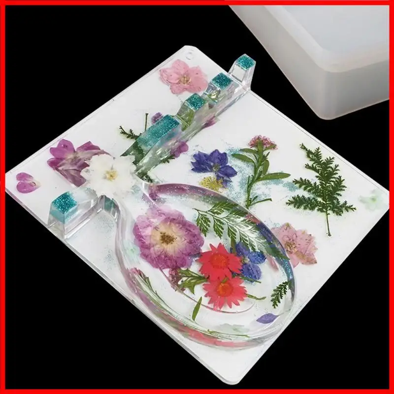 3XUA Spoon Storage Tray Epoxy Resin Mold Tableware Rack Plate Silicone Mould DIY Crafts Home Decortaions Casting Tools