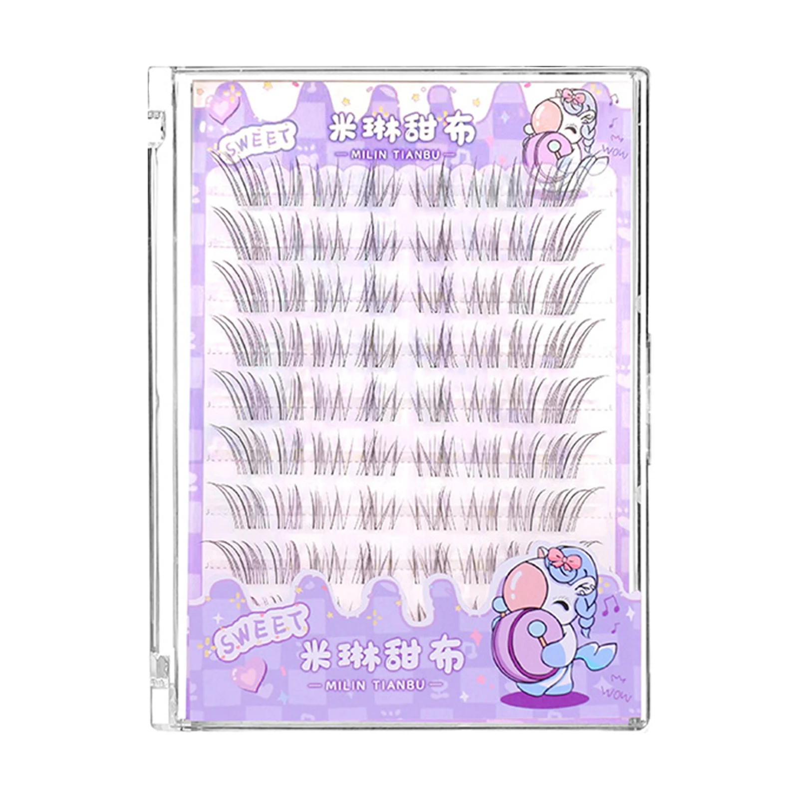 رموش صناعية صناعية طبيعية رقيق العنقودية تمديد سحق نمط المبتدئين المهنية سبليت رموش اصطناعية ماكياج الملحقات #5