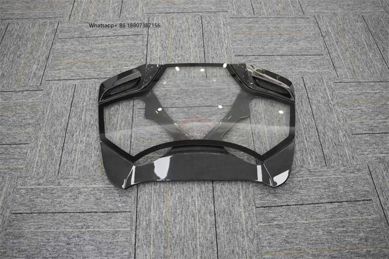 Cap Style Dry Carbon Fiber Transparent Rear Engine Hood Transparent Rear Bonnet Rear Hood forFerrari 488 Spider