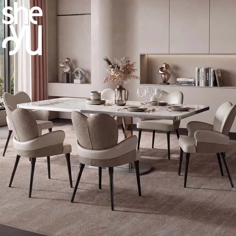 

Italian Luxury Dining Chair Designer Armrest Art Modern Accent Dining Chair Office Vanity Party Sillas Para Comedor Furniture