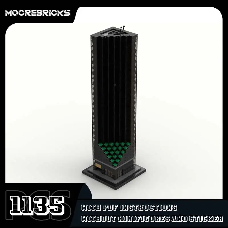Moc trump torre modelo modular cidade vista de rua arquitetura bloco de construção diy montar tijolos brinquedos educativos natal presentes