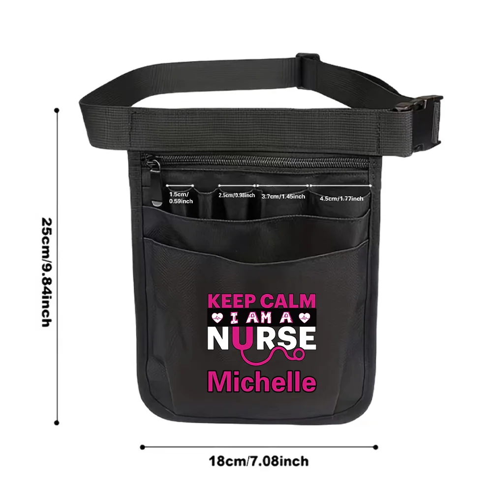 Personalized Customized Portable Tool Storage Bag Printed Pattern Portable Multifunctional Adjustable Belt Nurse Bag