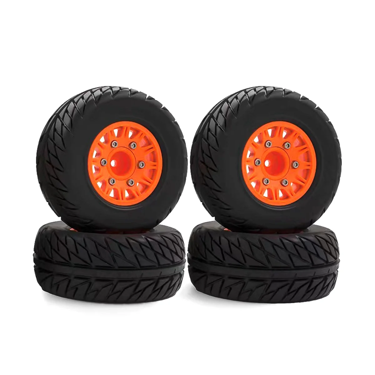 For 1/8 1/10 RC Model Short Cartoon Off-Road Tire Upgrade Tire Adapter 12MM 14MM 17MM,Orange