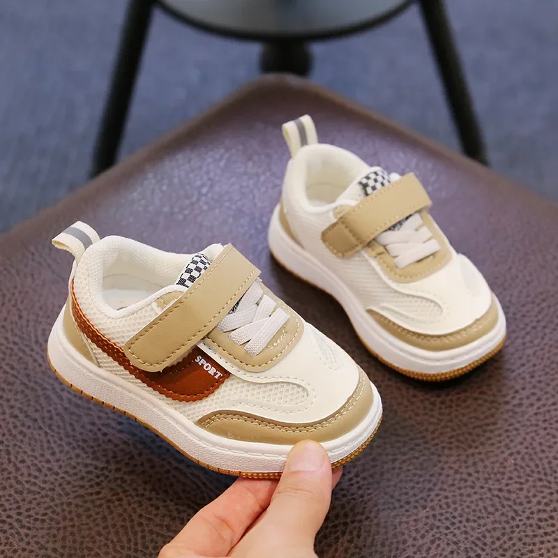 Kids Air Mesh Tennis Shoes 2024 New Girls Casual Versatile Sports Shoes Boys Fashion Running Shoes Wear-resistant Dirt-proof