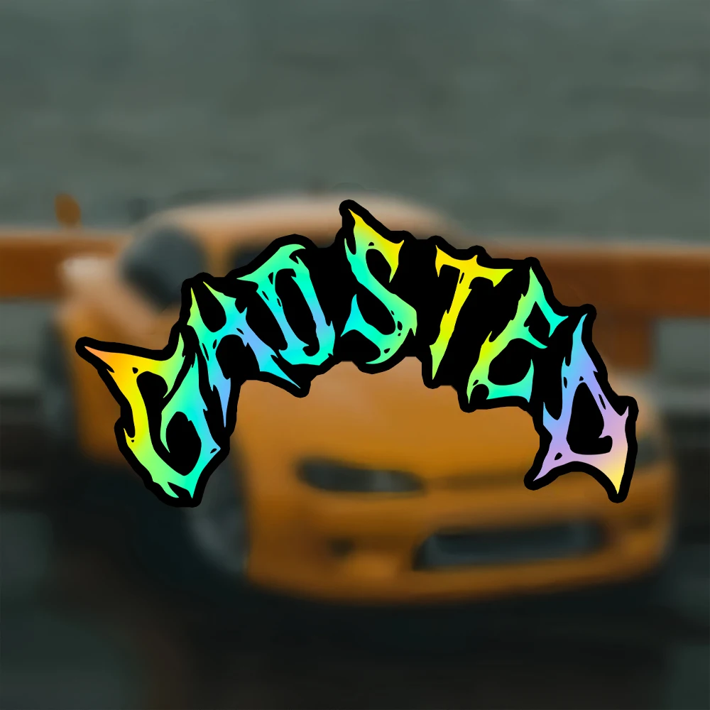 

1 шт. забавная готическая наклейка с рок-шрифтом, водонепроницаемая, съемная, для окна автомобиля, лобового стекла, заднего стекла, мотоциклетного шлема, декор на Хэллоуин