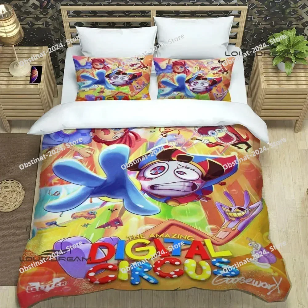 

THE AMAZING DIGITAL CIRCUS Bedding Set Duvet Cover Queen King Size Pillowcase Bed Printed Bed Set Aldult Kid Bedroom Single Twin