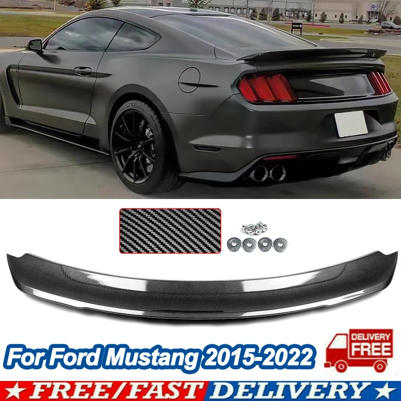 

Глянцевый черный задний спойлер подходит для Ford Mustang GT 2015-2021 годов, задний спойлер багажника, крыло, губа, ABS