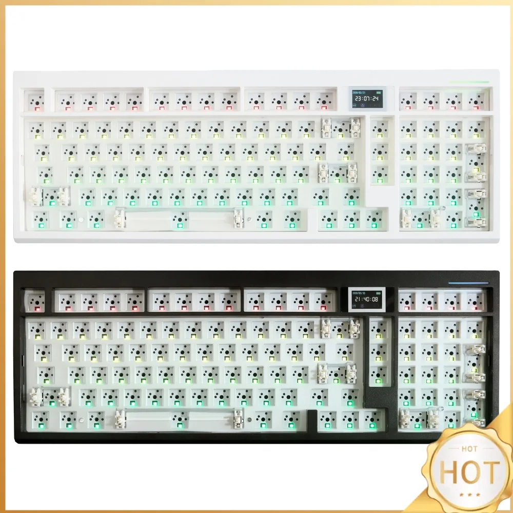 GMK98 Mechanical Keyboard 98-Key Gasket Kit Triple Mode Wireless BT-compatible RGB LED VIA QMK Customizable
