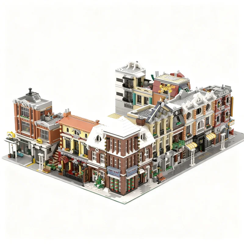 19478pcs MOC 8in1 Modular Alternative Builds Modular Buildings Model Building Blocks Christmas Gifts Construction Toys Idea