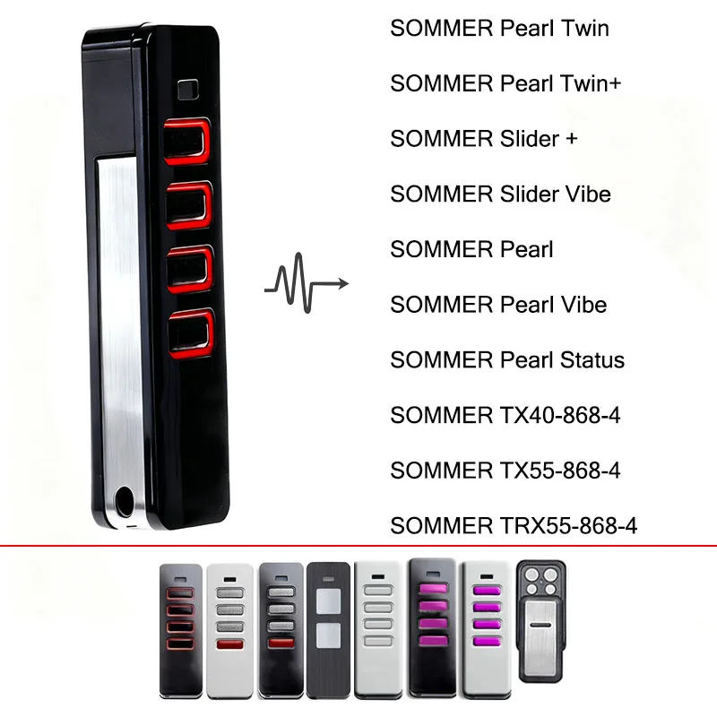 sommer-pearl-vibe-status-twin-slider-4018v000-4019v000-tx55-868-4-trx55-868-4-controle-remoto-de-garagem-868mhz-86895mhz-8688mhz