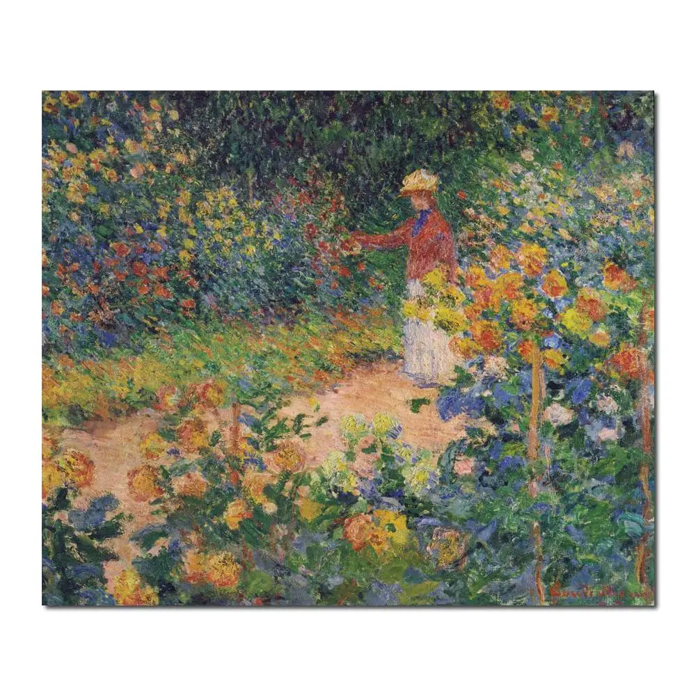 

In The Garden of Claude Monet art oil paintings Canvas reproduction hand-painted