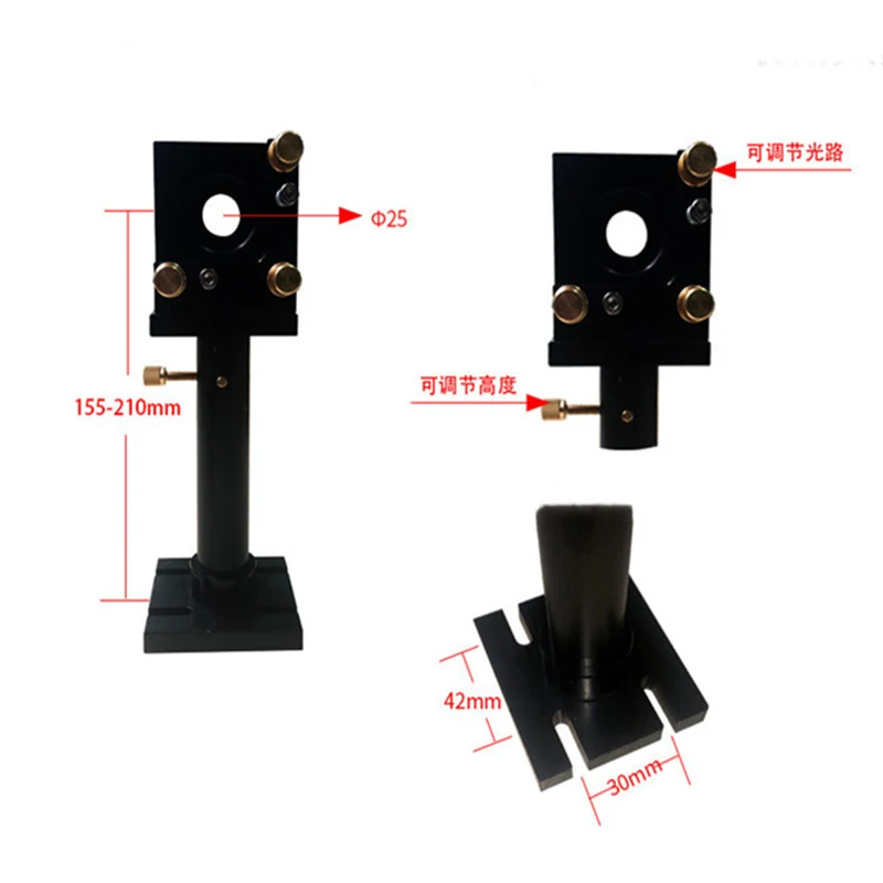 CO2 Laser Cutter 2nd Mirror Support with Water Cooling for CO2 Laser Cutting Machine Mirrors