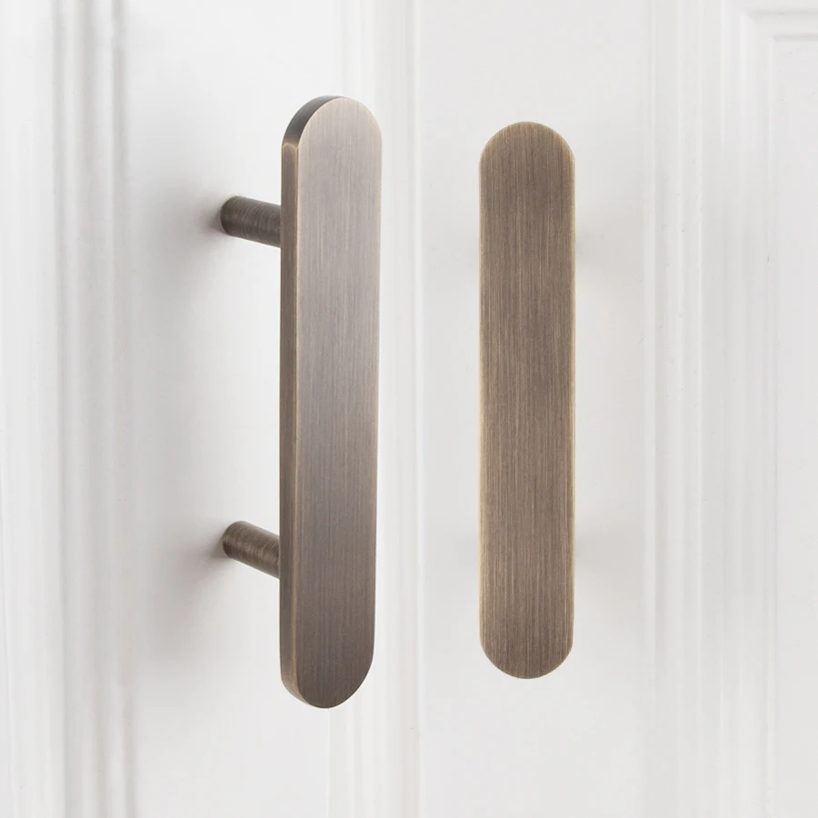 Antique Brass Simple Flat 500mm Retro Long Pull Kitchen Cabinet Drawer Handle with Multiple Sizes to Choose From