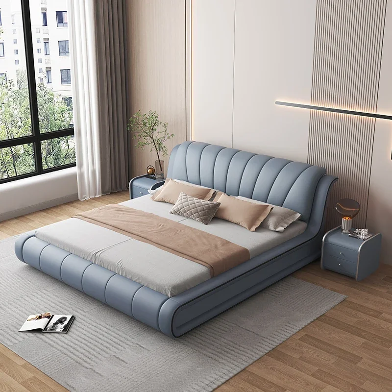 Hot Sale Luxury King Size Bed Hot Sale Bedroom Furniture Solid Wood Modern Soft Bed Wholesale Price Customizable