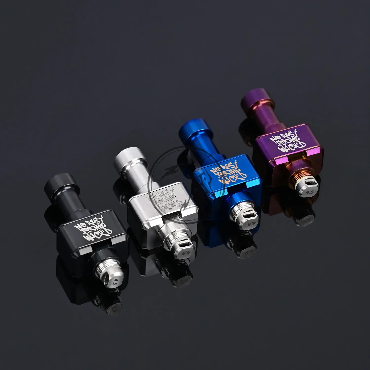 Wolfcoolvape Wick'd Reviv'D RBA Bridge 316SS رذاذ قابل لإعادة البناء لصندوق Vape Billet BB Boro Mod مع مجموعة دبابيس تدفق الهواء