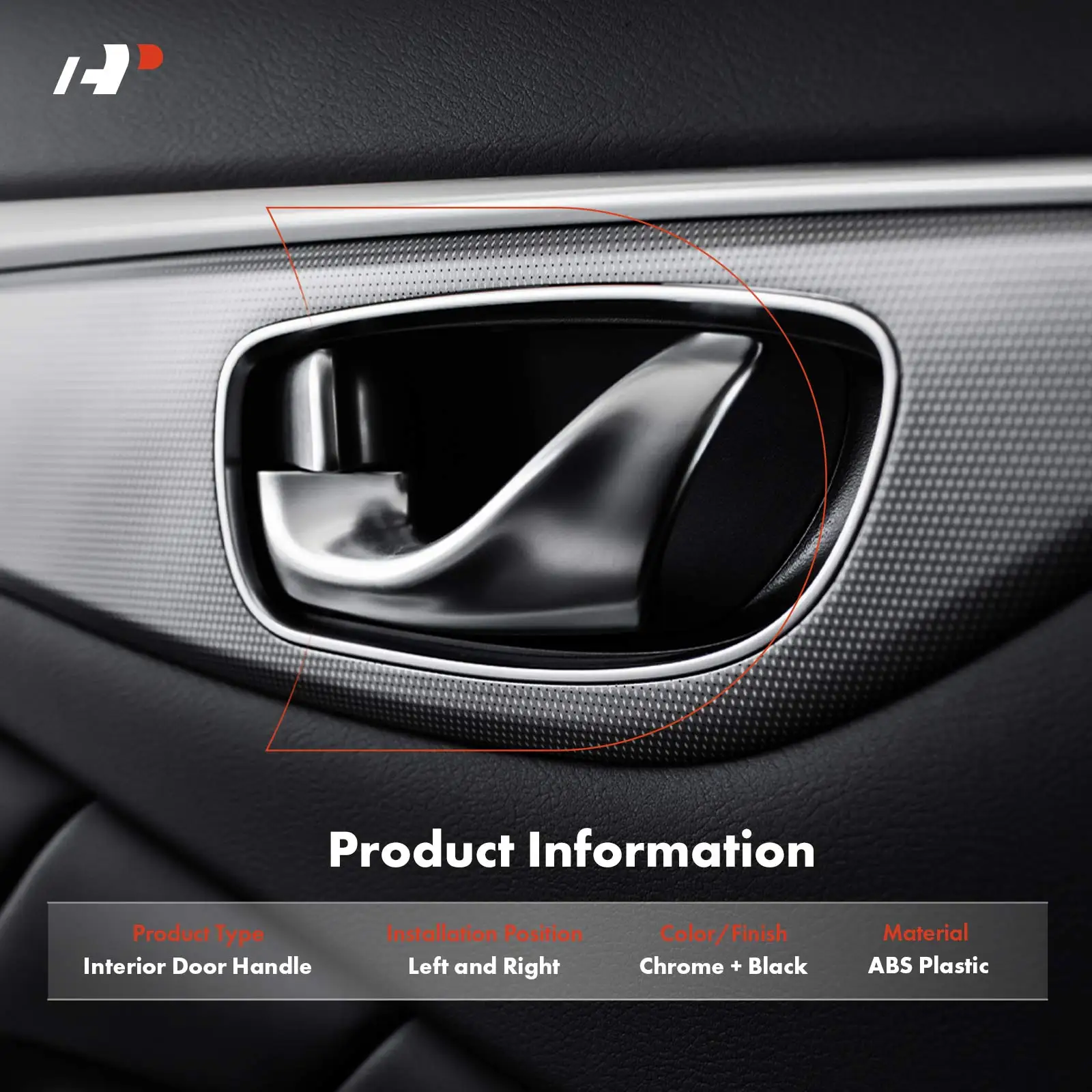 A-Premium 2x Front or Rear Side Interior Door Handle with Bezel for Nissan Altima 2005-2006