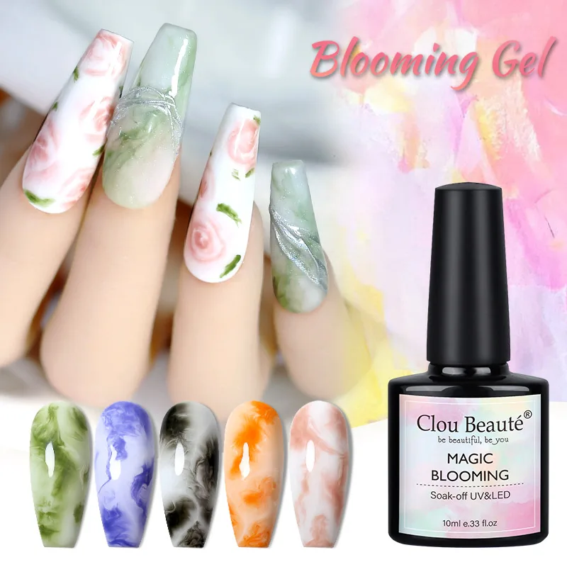 Clou Beaute Kleur Bloeiende Gel Aquarel Transparante Nail Art Rubber Basis Top Top Nagelverlenging Gel Nagellak