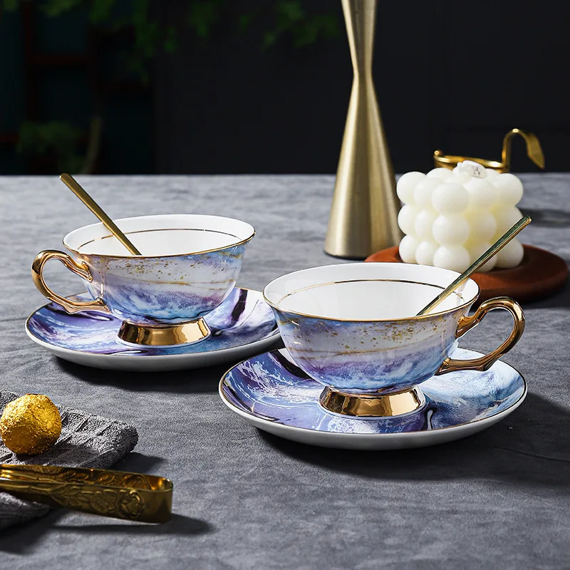 

Specialty Ceramic Coffee Cup Gift Box Set, High End Retro Afternoon Tea Cup Exquisite Gift Selection
