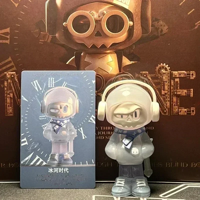 Mr.bone Mini 2 Generation Times Travel Series Action Figure Toys Model Skull  Doll Collect Mystery Surprised Gifts Ornaments